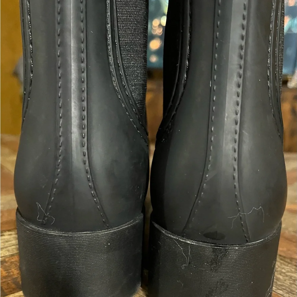 Jeffrey Campbell Black Rain & Snow Boots Slip-On